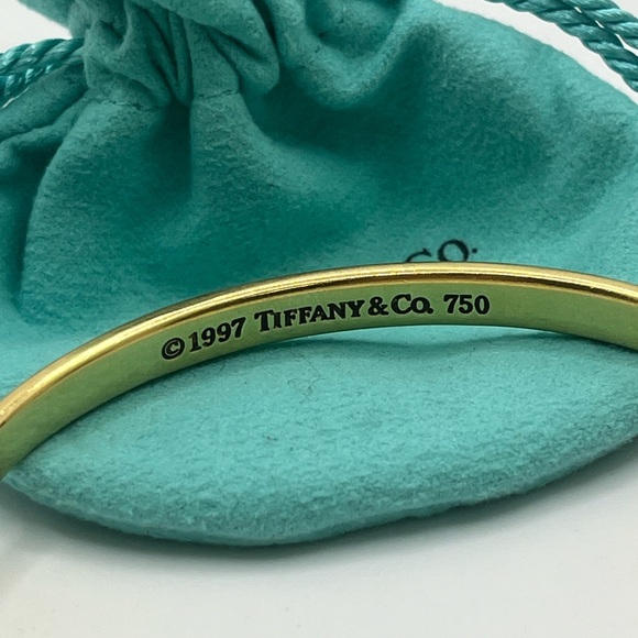 Tiffany & Co. 1837 18K Yellow Gold Bangle Bracelet - Picture 3 of 6